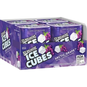 Ice Breakers Ice Cubes Arctic Grape Gum 40T 4ct