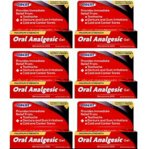 Oral Analgesic Gel Maximum Strength Toothache Pain Relief 0.42oz 6ct