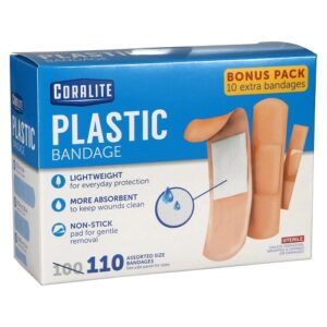 Coralite Assorted Size Plastic Bandages 110T 6ct