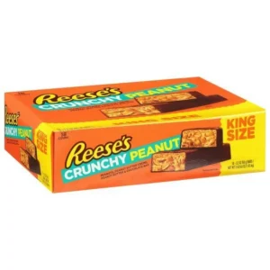 Reese's Crunchy Peanut King Size Chocolate Candy Bar 3.2oz 18ct