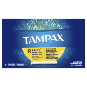 Tampax Cardboard Tampons Regular Absorbency 10T 12ct
