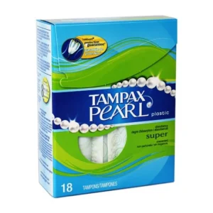 Tampax Pearl Plastic Tampons Super Unscented 18T 3ct