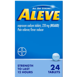 Aleve Pain Reliever & Fever Reducer Naproxen Sodium Tablets 24T 6ct