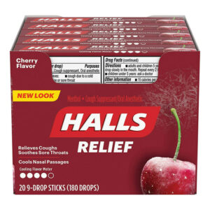 Halls Relief Cherry Cough Drops 20ct