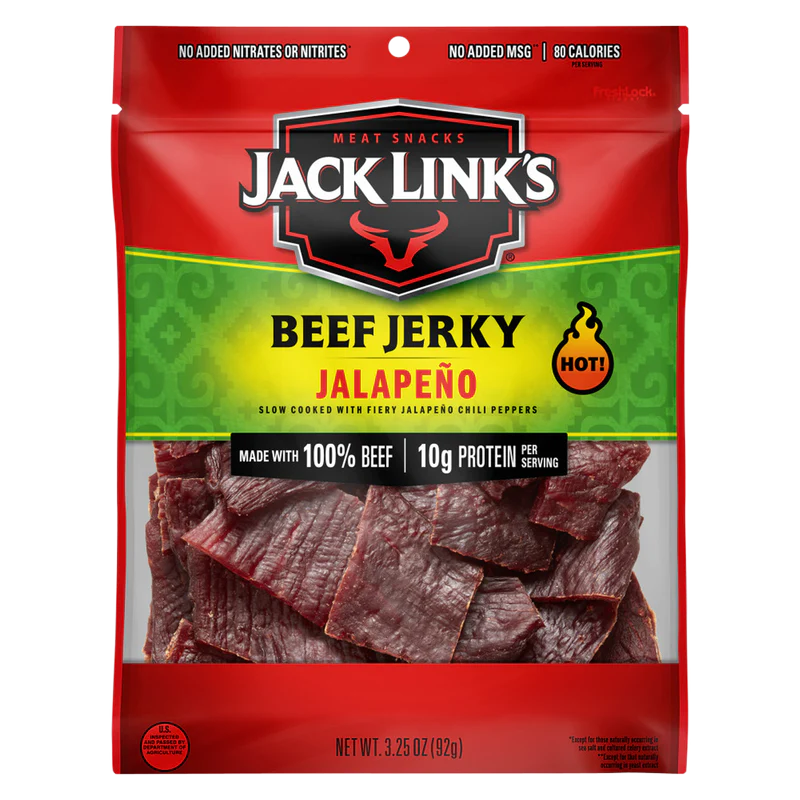 Jack Link's Jalapeno Beef Jerky 3.25oz 8ct